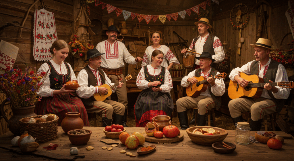 A joyful gathering at a local folk festival, showcasing traditional dance, music, and food, highlighting why these local folk festivals worth visiting are special cultural celebrations deeply rooted in community and heritage.
